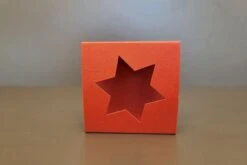 Motivschuber Stern Für Pralinenschachtel Klein, Dunkelrot