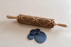 Teigroller Mit Muster, Damast, 43x5 Cm