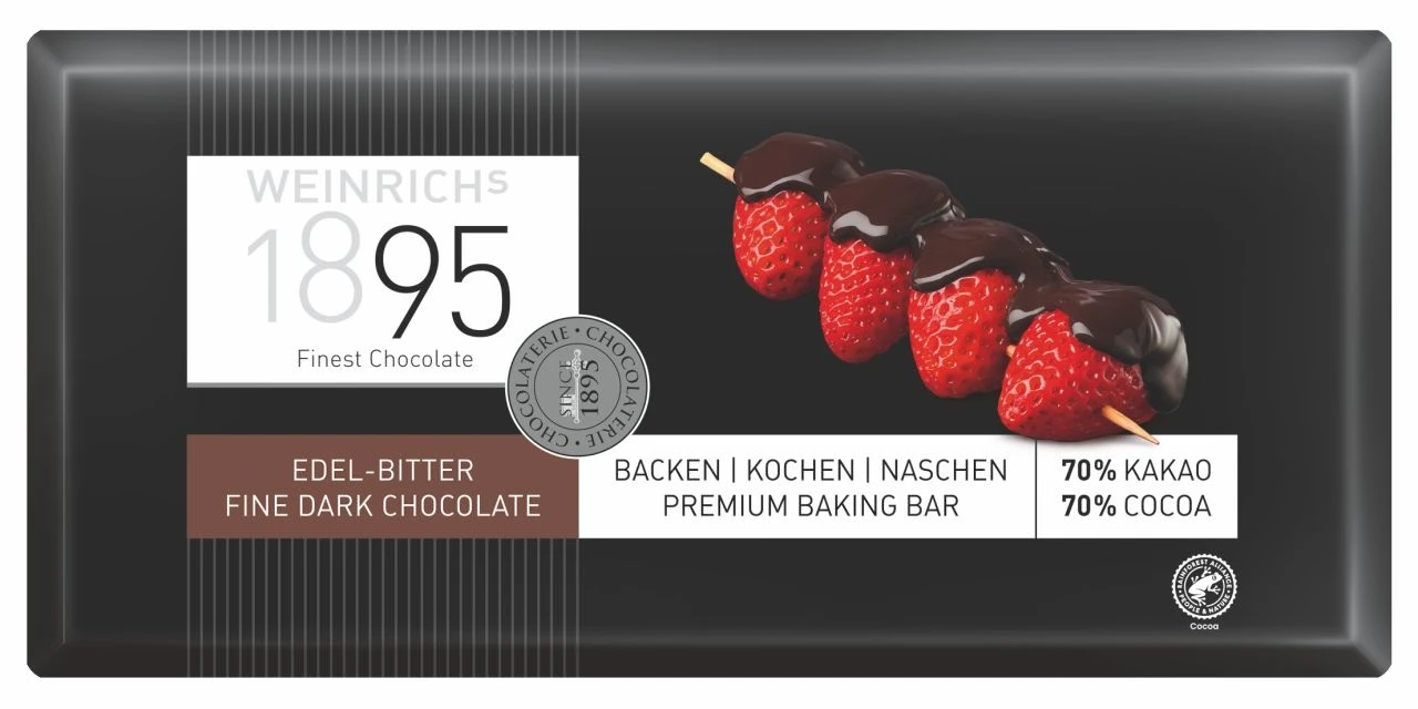 Backschokolade 70% Edel-Bitter, Premium, 250 G 3 Backschokolade 70% Edel-Bitter, Premium, 250 G