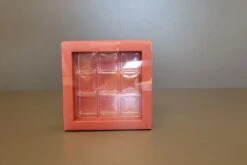 Pralinenschachtel Mittel, Dunkelrot, 133x133x30 Mm