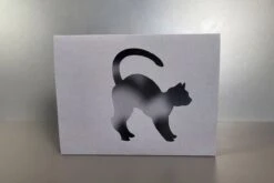 Motivschuber Naschkatz' Für Pralinenschachtel Groß, Grau