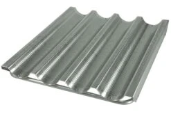 Stangenbrot-Backblech Mit 4 Längsmulden 34 X 38 Cm