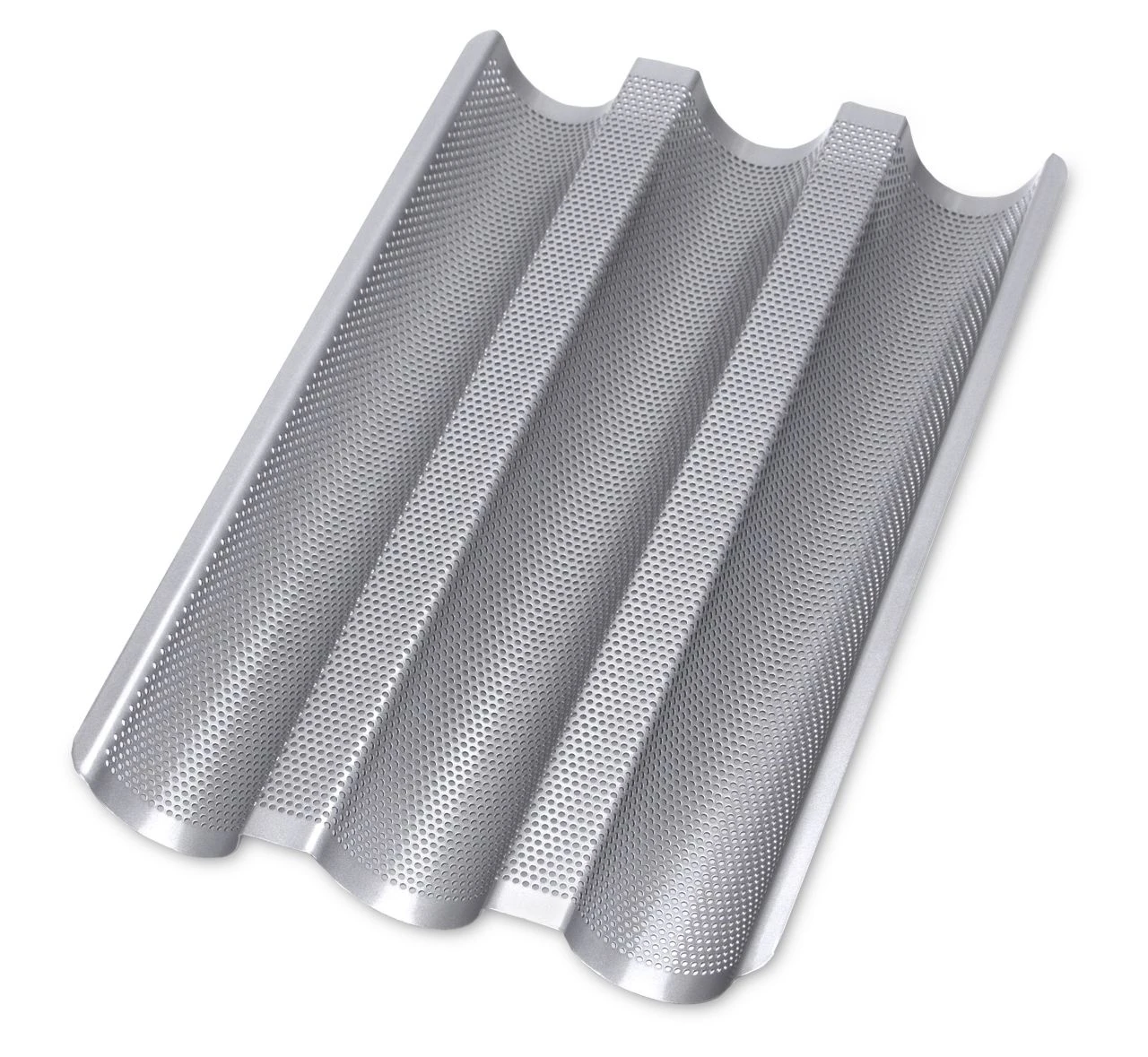 Baguette Backform 3 Mulden, Metall, 38 X 24 Cm, H 2,5 Cm 3 Baguette Backform 3 Mulden, Metall, 38 X 24 Cm, H 2,5 Cm