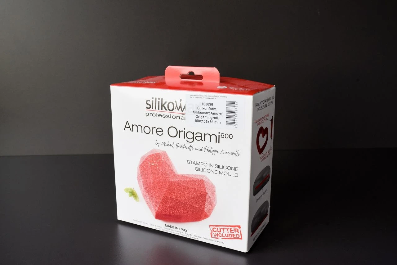 Silikonform, Silikomart Amore Origami, Groß, 150x135x55 Mm 4 Silikonform, Silikomart Amore Origami, Groß, 150x135x55 Mm – Bild 2