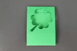 Motivschuber Kleeblatt Für Pralinenschachtel Klein, Grün