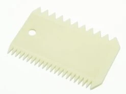 Kammschaber, 2 Seiten, Kunststoff, Weiß, 11 X 7,8 Cm