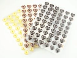 Herz-Hohlkörper Weiße Schokolade 54 Stück -Lebensmittelgeschäft b02342