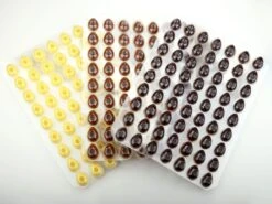 8 Folien Hohlkörper Mini-Eier Weiß -Lebensmittelgeschäft b02432