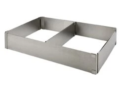 Backrahmen Mit Einteiler, B 18,5 Bis 34 Cm X L 27,5 Bis 52,5 Cm X H 5 Cm, Edelstahl