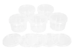 Vorratsbecher, Klein, Kunststoff, Transparent, 5 Stück á 120 Ml (6 X 5 Cm)