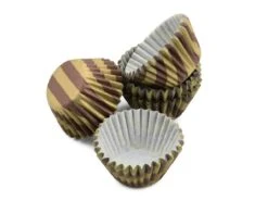 Pralinenkapseln 25mm Mocca-gold 100 Stück