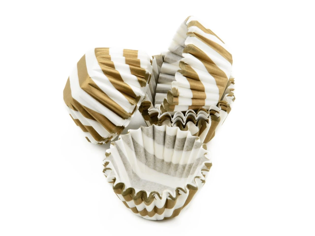 Pralinenkapseln 25mm Weiß-gold 100 Stück 3 Pralinenkapseln 25mm Weiß-gold 100 Stück