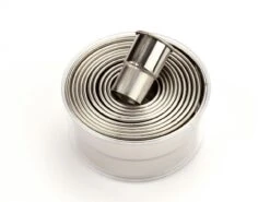 Ausstecher-Set: Rund Glatt, Edelstahl, 12-Set, Verschiedene Größen