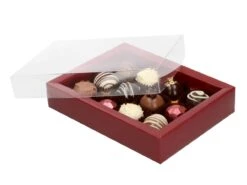 Trüffelverpackung Für 12 Trüffel, Bordeaux