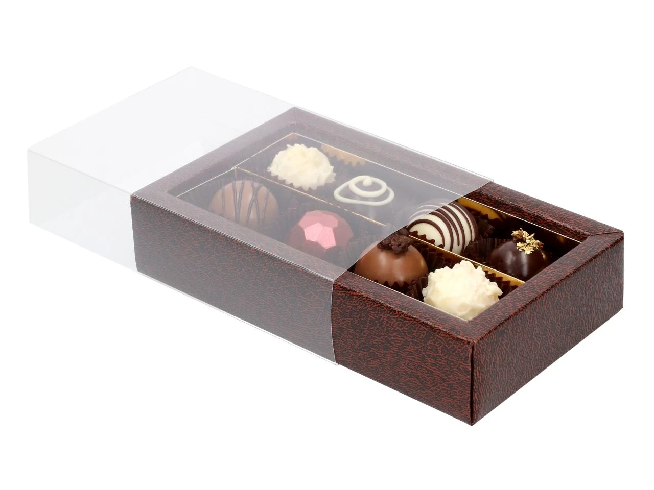 Trüffelverpackung Für 8 Trüffel, Marone 3 Trüffelverpackung Für 8 Trüffel, Marone