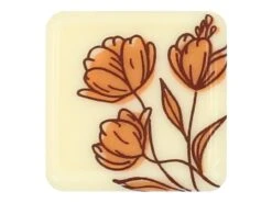 Aufleger Karree, Weiße Schokolade, 1 Folie á 60 Stück