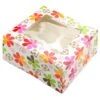 Cupcake Box: Blumen, Mit Einsatz Für 4 Muffins, Pappe, Bunt, 2er-Set á 16 X 16 X 7,5 Cm -Lebensmittelgeschäft b18060