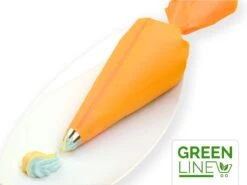 Mehrweg-Spritzbeutel Superflex Doppelkammer, Orange, Silikon, 40 Cm