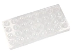 Schokoladenform: Hohlkugel, Kunststoff, Transparent, 24 Mulden á 24 Mm -Lebensmittelgeschäft b23741