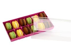 Silikomart Macarons-Verpackung: Fuchsia, Kunststoff, Violett & Transparent, Für 12 Macarons, 18,4 X 9,4 X 5,3 Cm 9 Silikomart Macarons-Verpackung: Fuchsia, Kunststoff, Violett & Transparent, Für 12 Macarons, 18,4 X 9,4 X 5,3 Cm -Lebensmittelgeschäft b24390