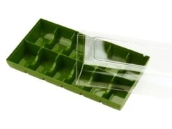 Silikomart Macarons-Verpackung: Grün, Kunststoff, Olive & Transparent, Für 12 Macarons, 18,4 X 9,4 X 5,3 Cm -Lebensmittelgeschäft b24412