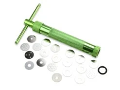 Fondant-Extruder Inkl. 20 Einsätze, Hellgrün, Edelstahl