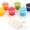 Cake Pop-Glasur: Regenbogen-Set, 6 Farben á 100 G, Inkl. 50 Stiele, Weiß, 10 Cm -Lebensmittelgeschäft b26530