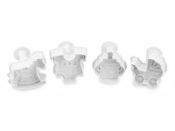 Ausstecher-Set Mit Auswerfer: Baby, Kunststoff, Weiß, 4 Designs