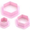 Ausstecher-Set: Hexagon, Kunststoff, 3er-Set, 2,5 X 3 Cm, 4,5 X 5 Cm, 6 X 7 Cm -Lebensmittelgeschäft b36740