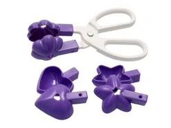Cake Pop Former, Kunststoff, Weiß-Lila, 3 Aufsätze (Blume, Stern, Herz)