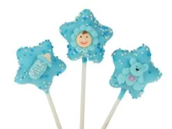 Cake Pop Former, Kunststoff, Weiß-Lila, 3 Aufsätze (Blume, Stern, Herz) -Lebensmittelgeschäft b39842