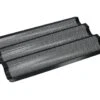 Baguette-Backblech, 3 Mulden, Metall Mit Antihaft, Schwarz, 40 X 25 Cm -Lebensmittelgeschäft b50300