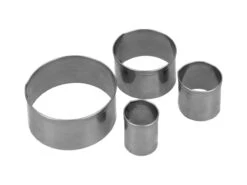 Ausstecher-Set: Rund, Edelstahl, 4er-Set, 1,5, 2, 3, 4 Cm