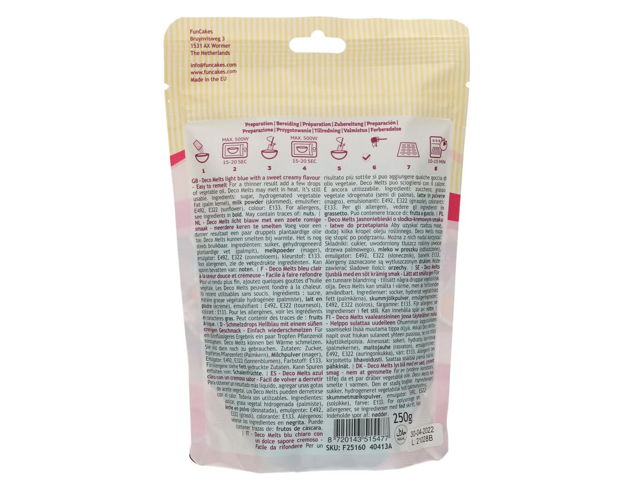 Fettglasur, Deco Melts, Hellblau, 250g 7 Fettglasur, Deco Melts, Hellblau, 250g – Bild 5