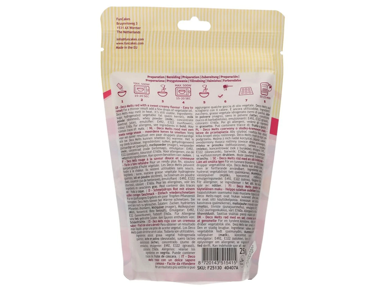 Fettglasur, Deco Melts, Rot, 250g 7 Fettglasur, Deco Melts, Rot, 250g – Bild 5