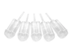 Push Up Cake Pops: Herz, Mit Deckel, Kunststoff, Transparent, 5 Stück á 4,5 X 6/16 Cm (90 Ml)