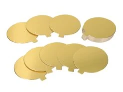 Cakeboard: Golden Plates, Goldglänzend, 20 Stück á 9 Cm, 2,5 Mm