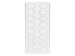 Schokoladenform: Lotus, Kunststoff, Transparent, 16 Mulden á 45 X 25 X 12 Mm -Lebensmittelgeschäft b61811