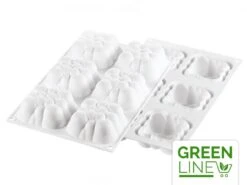 SILIKOMART Silikonform: CurveFlex Cloud/Wolke, Weiß, 6 Mulden á 7,1 X 7,1 X 3,4 Cm, Je 120 Ml