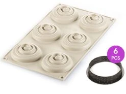 Silikomart Silikonform Mini Tarte Twist Set -Lebensmittelgeschäft b63360