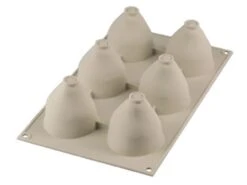 SILIKOMART Silikonform: Fragole E Panna/Erdbeere, Grau, 6 Mulden á 5,9 X 6,1 Cm, Je 100 Ml -Lebensmittelgeschäft b63380