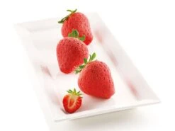 SILIKOMART Silikonform: Fragole E Panna/Erdbeere, Grau, 6 Mulden á 5,9 X 6,1 Cm, Je 100 Ml