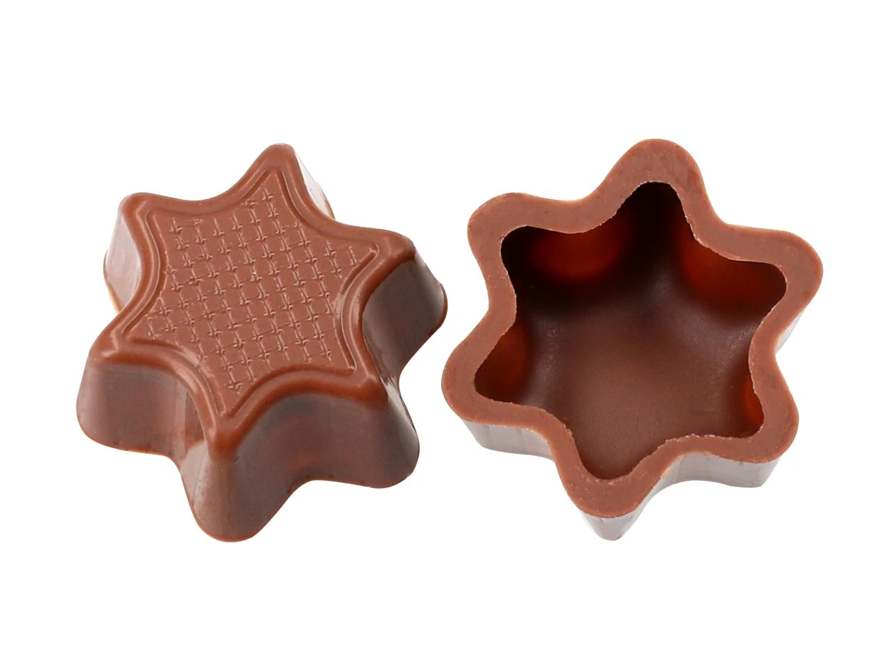 Pralinen-Sternhalbschalen Vollmilch 56 Stück 3 Pralinen-Sternhalbschalen Vollmilch 56 Stück