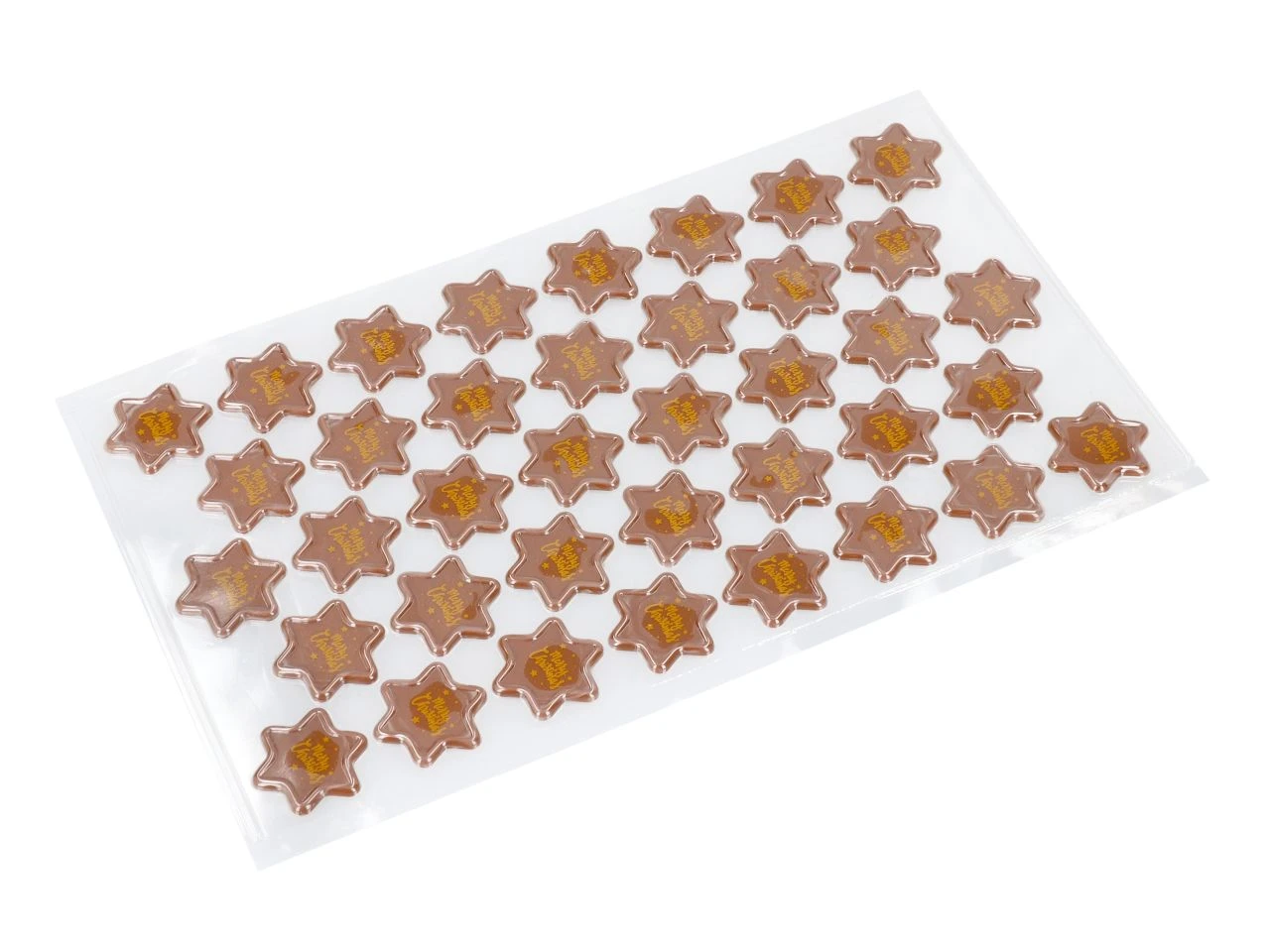 Aufleger Stern, Vollmilch, 1 Folie á 38 Stück 4 Aufleger Stern, Vollmilch, 1 Folie á 38 Stück – Bild 2