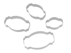 Ausstecher-Set: Dekor-Rahmen, Edelstahl, 4 Größen