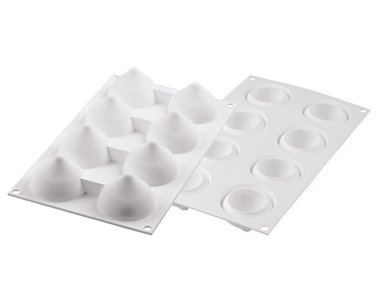 SILIKOMART Silikonform: Goutte 55/Tropfen, Weiß, 8 Mulden á 5,4 X 4 Cm, Je 55 Ml 4 SILIKOMART Silikonform: Goutte 55/Tropfen, Weiß, 8 Mulden á 5,4 X 4 Cm, Je 55 Ml – Bild 2