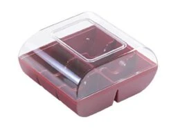 Silikomart Macarons-Verpackung: Ruby, Kunststoff, Rubinrot & Transparent, Für 6 Macarons, 9,9 X 9,4 X 5,3 Cm -Lebensmittelgeschäft b70180