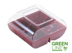 Silikomart Macarons-Verpackung: Ruby, Kunststoff, Rubinrot & Transparent, Für 6 Macarons, 9,9 X 9,4 X 5,3 Cm