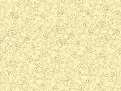 Transferfolie: Coeurs Rouges, Kakaobutter, Beige, 38 X 23 Cm