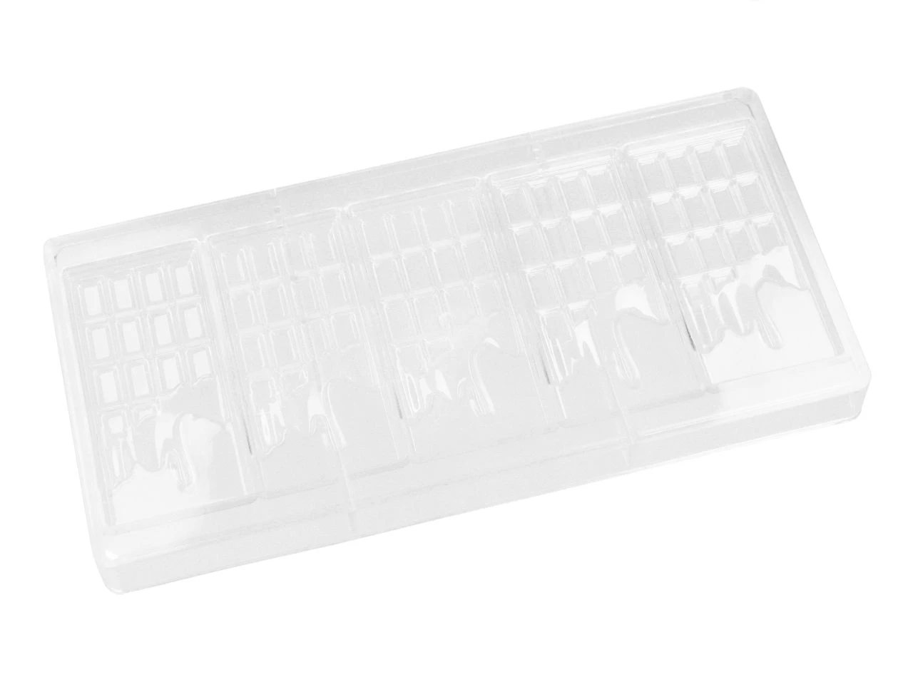 Schokoladenform: Tafel Schmelzend, Kunststoff, Transparent, 5 Mulden á 104 X 47 X 6 Mm 4 Schokoladenform: Tafel Schmelzend, Kunststoff, Transparent, 5 Mulden á 104 X 47 X 6 Mm – Bild 2